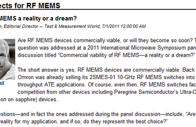 Are RF MEMS a reality or a dream?