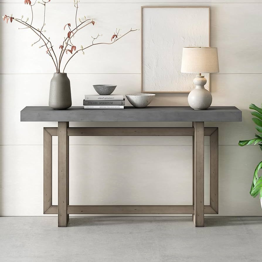 traditional concrete console table