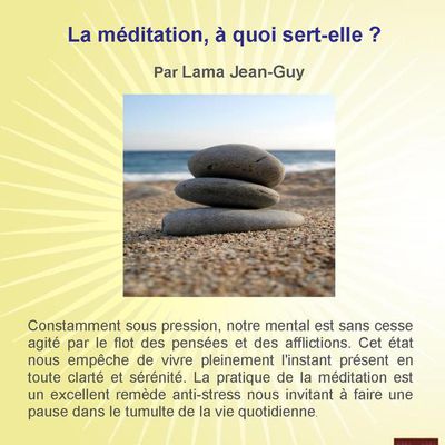Conférence : La méditation, à quoi sert-elle ?