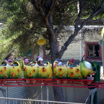 Les bout'choux se régalent dans les manèges