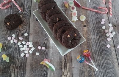Cookies brownie fourrés aux chamallows