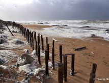 Quand arrive la tempête sur les plages de La Turballe