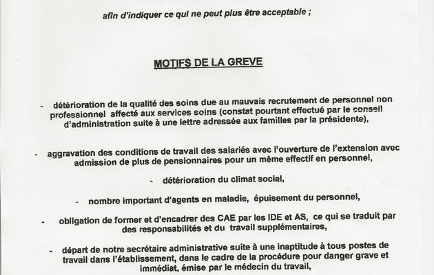 MALAISE à LA MAISON DE RETRAITE ST HILAIRE