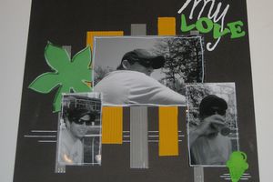 Une page pour deux challenges de scrapbooking