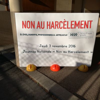 JEUDI 3 NOVEMBRE 2016  journée nationale "NON AU HARCELEMENT"