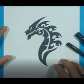 Como dibujar un dragon paso a paso 28 | How to draw a dragon 28