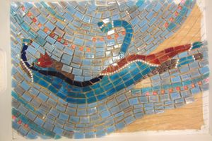 Mosaïque du chat bleu