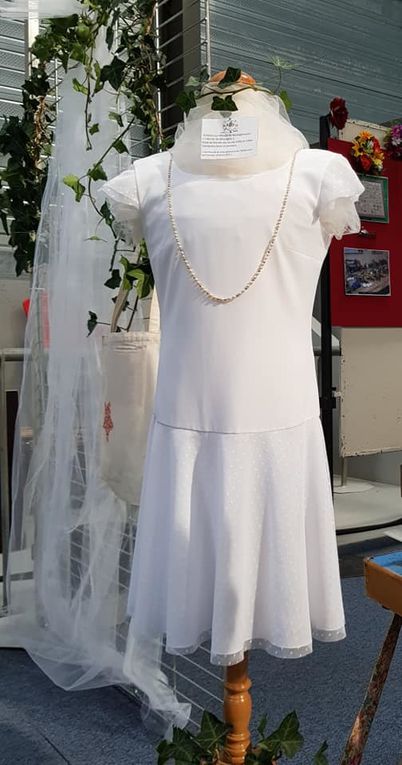 Robe de mariée 1920  commande en sur-mesure pour Lélia "crépe Georgette de soie et plumetis" création Bérangère POUGET