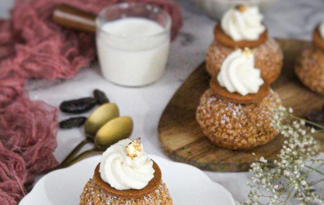 Choux au chocolat et chantilly Tonka