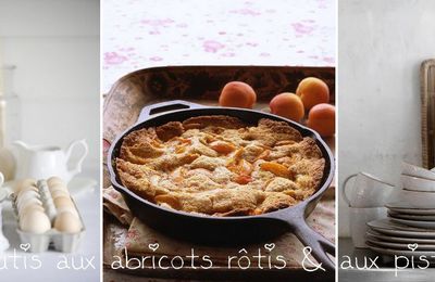 Clafoutis aux abricots rôtis & pistaches 