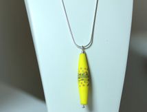Pendentif Jaune cylindrique