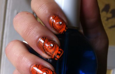 STAMPING ORANGE ET NOIR