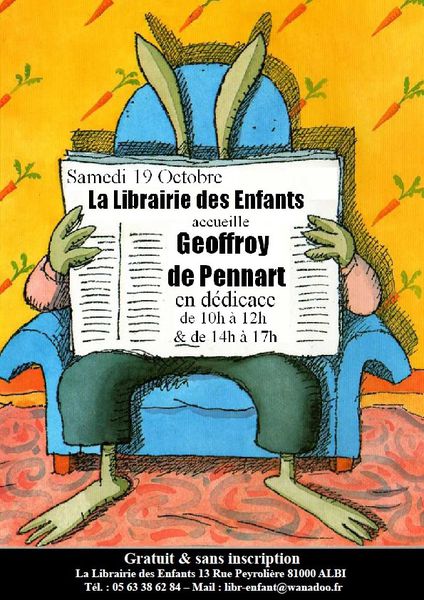 Le grand Monsieur Geoffroy de Pennart en dédicace à la librairie