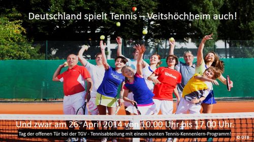Aktionstag Am 26 April Deutschland Spielt Tennis Die Tg Veitshochheim Spielt Mit Veitshochheim News