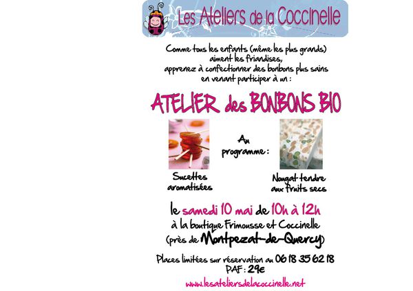 Atelier &quot;Les bonbons bio&quot;