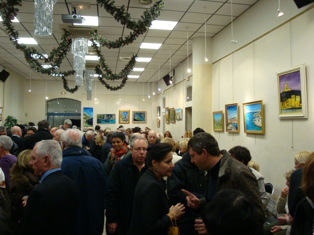 Vernissage des tableaux du peintre Marseillais Jacques TESTA à la Mairie du 2° et 3° arrondissements de Marseille le 3 Décembre 2012 : L'EMBARQUEE MARSEILLAISE.