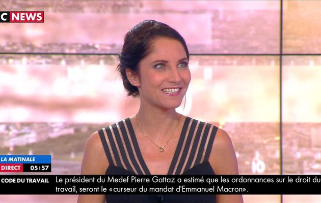 Clélie Mathias La Matinale CNews le 30.08.2017