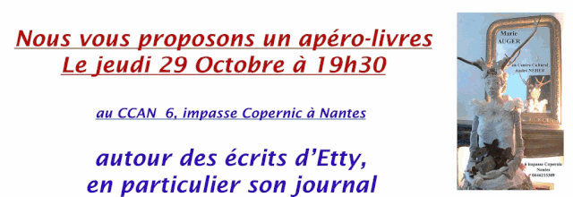 Apéro-livres Etty Hilesum au CCAN