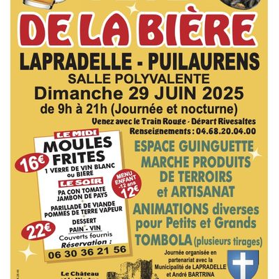 A vos agendas : 1è Fête de la Bière à Lapradelle le 29 juin 2025