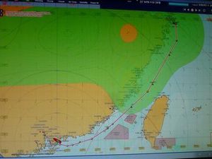 Carte position météo du 03 juin -  détail de la position de Yantian