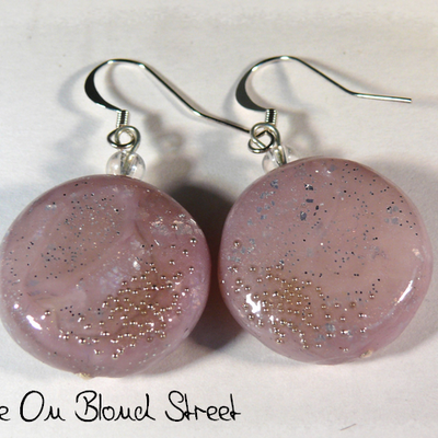 Fimo - Boucles d'oreilles en Mokume gane