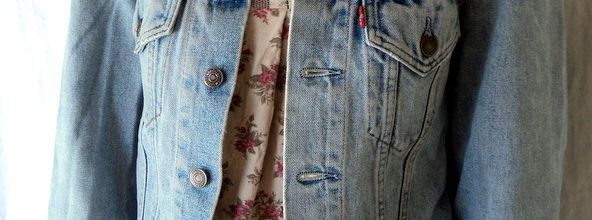 Veste en Jean Levis Strauss VINTAGE FRIPE Taille S