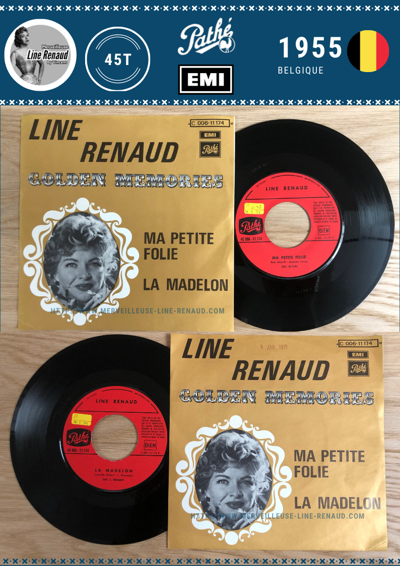 45 TOURS: 1955 Pathé - 006 11174 (Belgique)