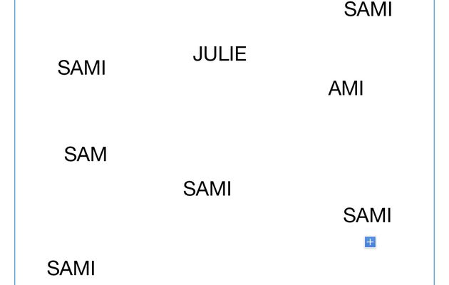 Fiche de lecture Sami et Julie - Entourer le mot SAMI - Petite section de maternelle