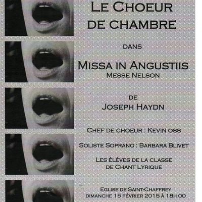 Concert du Choeur de Chambre -Dimanche 15 février