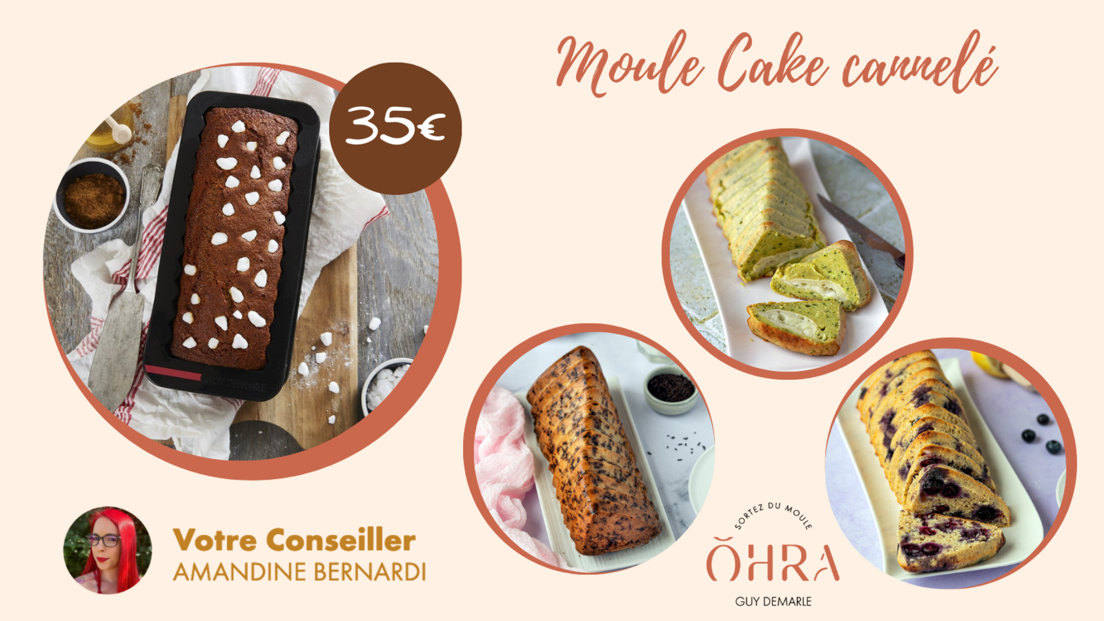 Farandole de cakes salés - Moule 5 cakes - Demarle - La Cuisine