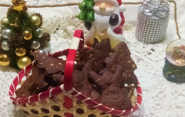 Biscuits de Noël chocolat amandes