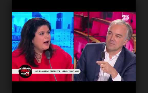 Clash sur Twitter entre Raquel Garrido et le présentateur des Grandes Gueules sur RMC, Olivier Truchot