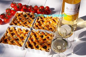 Tartelettes aux Poireaux, Tomates Séchées, Brebis et Sarriette