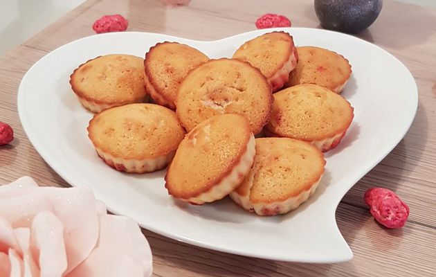 Financiers aux pralines roses