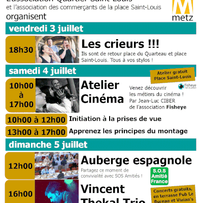 Agenda du 29 juin au 5 juillet 2009