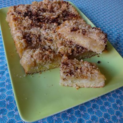 Apfelmuskuchen, ou g?teau à la compote de pommes 