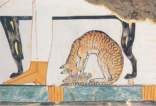 Les animaux sacrés, un chat poignardant un serpent ! (12) en Égypte ancienne !