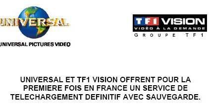 Téléchargement Définitif avec Sauvegarde de films : l'accord TF1 Vision - Universal Pictures