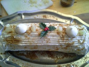 Bûche poires et  spéculos.