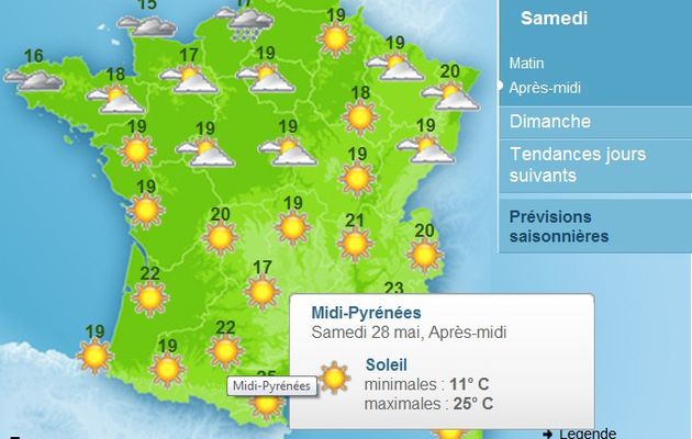 Il fera beau et chaud à Muret-Lherm le 28/05/2011...