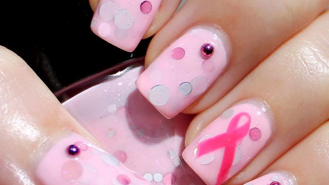 Breast Cancer Awareness Manicure feat. Jindie Nails Hope