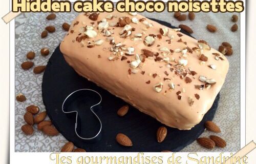 Hidden cake, gâteau caché chocolat noisettes - défi à la noix recette.de 
