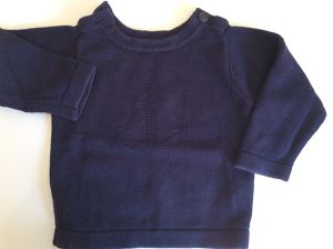 Pull garçon coton bleu marine Jacadi 2 ans