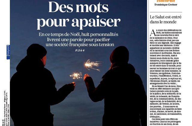 La une des quotidiens nationaux ce mardi 24 décembre.