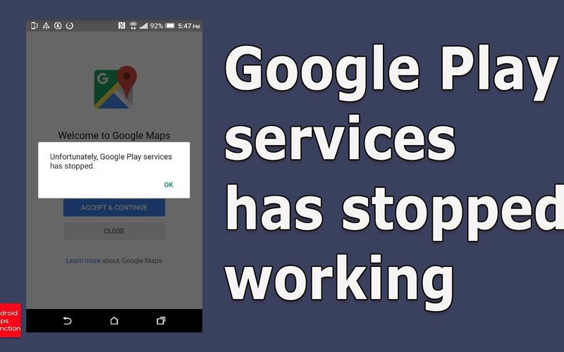 What are the methods to fix Google play services when it keeps stopping?