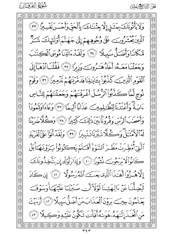 Sourate al-Furqân (Chapitre 25)