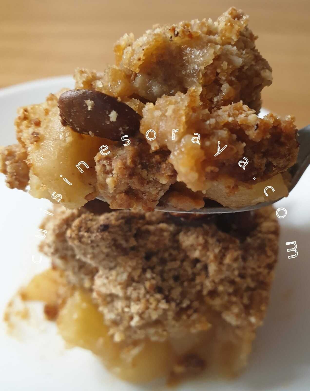 Crumble aux pommes à la noisette et chocolat (à ma façon)