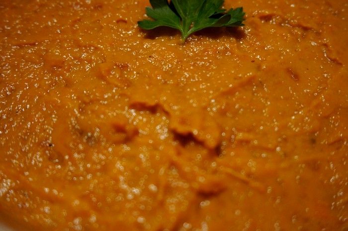 Aperçu de la texture de la purée de patates douce