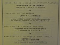 Programme des festivités de Kopierre de l'année 1981 avec illustration de Georges Hugot - Extraits du bulletin municipal conservé à la Société d'histoire d'Aniche. Michel Meudesoif tiendra le propos suivant : "La déontologie m'interdit de rapporter des anecdotes à propos de la vedette de cette année là. Dommage ! J'en avais de savoureuses."
