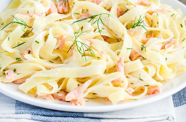 Régime tagliatelle saumon